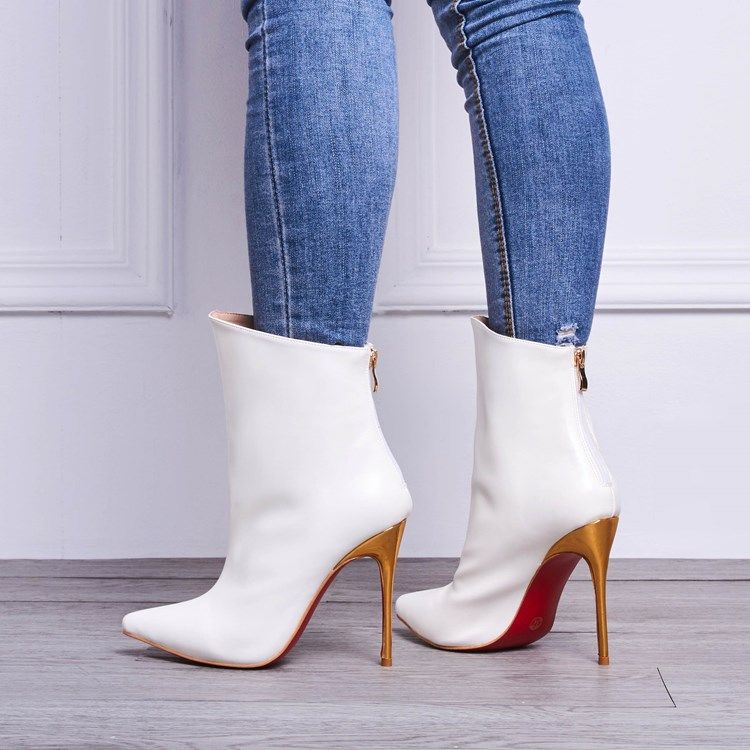 Bottes Blanches À Talons Ultra-hauts À Bout Pointu Pour Femmes