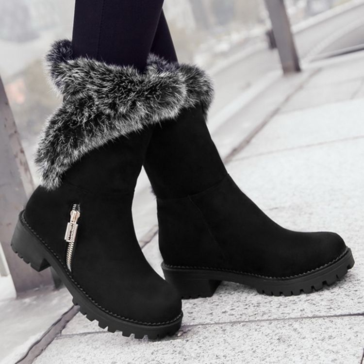 Bottes De Neige Mignonnes En Fourrure Pour Femmes