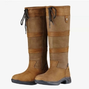 Bottes À Talons Carrés Et Bouts Ronds Unis Pour Femmes