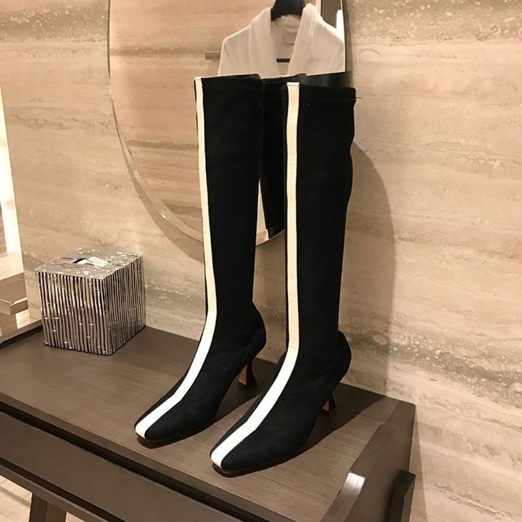 Bottes À Talons Hauts Et À Bout Carré Pour Femmes