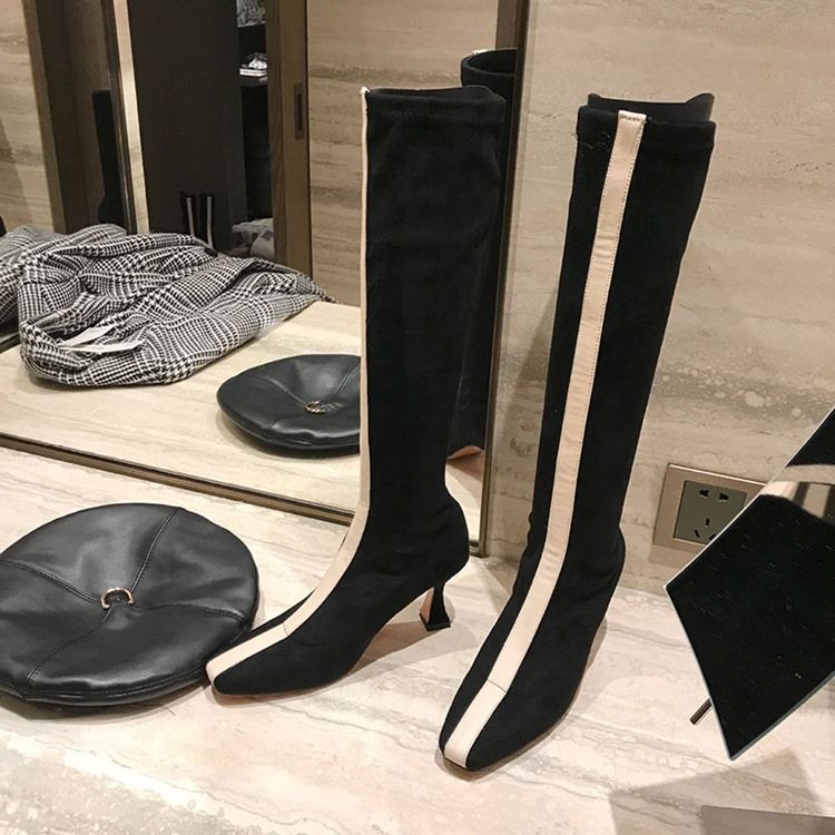 Bottes À Talons Hauts Et À Bout Carré Pour Femmes