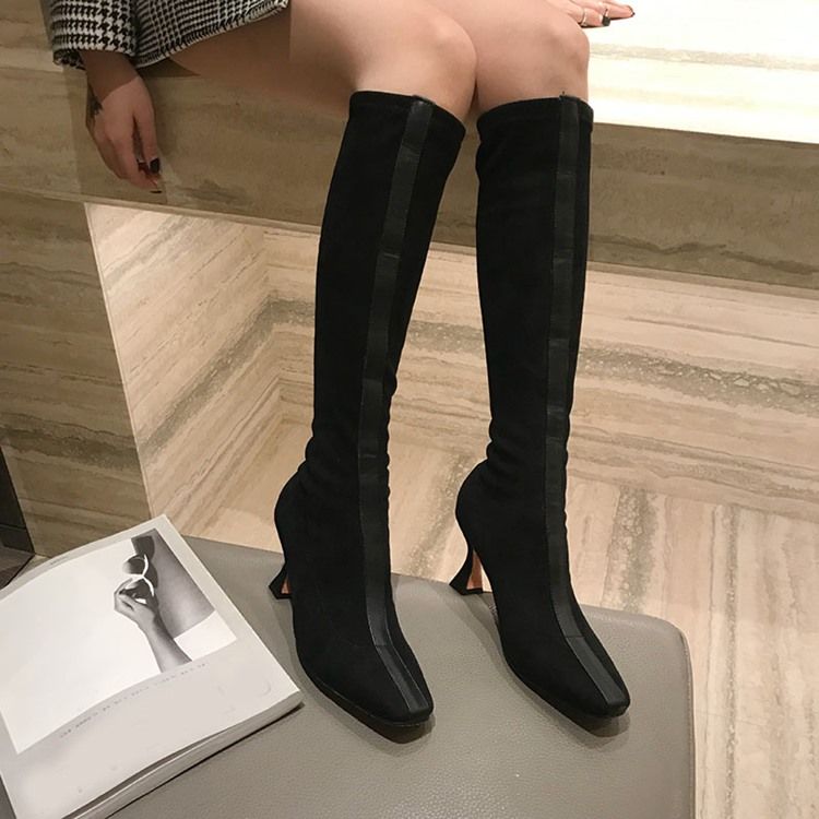 Bottes À Talons Hauts Et À Bout Carré Pour Femmes