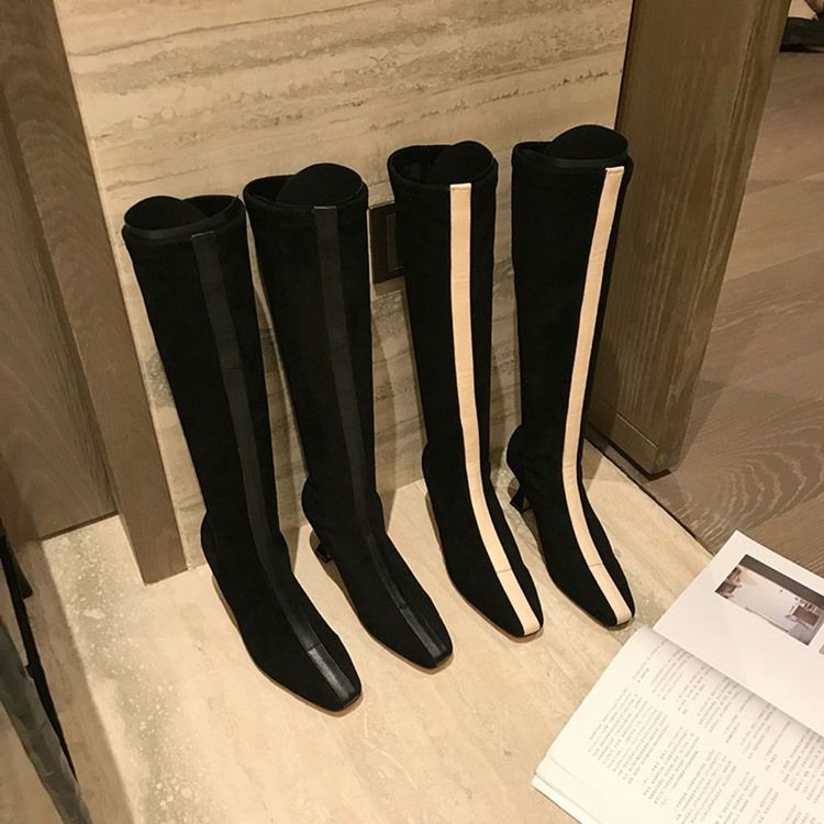 Bottes À Talons Hauts Et À Bout Carré Pour Femmes