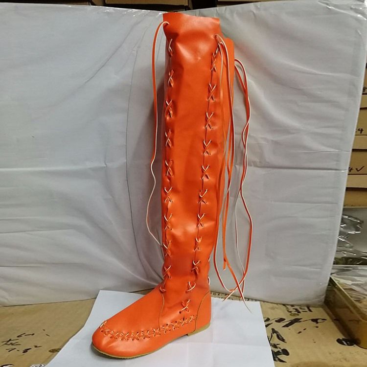 Bottes Western Unies À Bout Rond Et Fermeture Éclair Latérale Pour Femmes