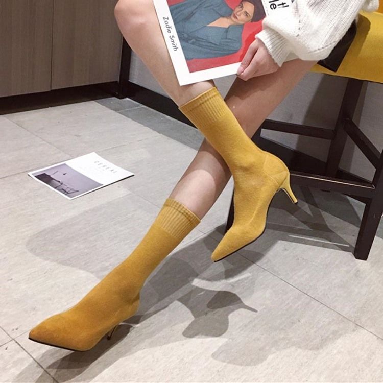 Bottines Pour Femmes À Bout Pointu Et À Talons Plats