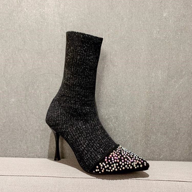 Bottines Pour Femmes À Talons Aiguilles Et Strass