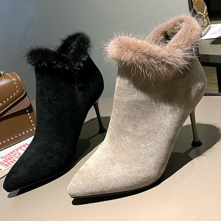 Bottines À Talon Aiguille Et Bout Pointu Pour Femmes