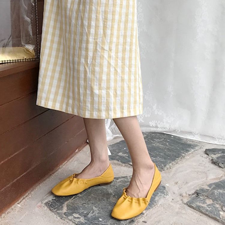 Chaussures Plates Pour Femmes À Bout Carré Et Talon Carré