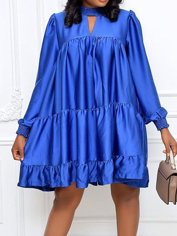 Robe Asymétrique À Col Roulé Et Longueur Au Genou Pour Femmes