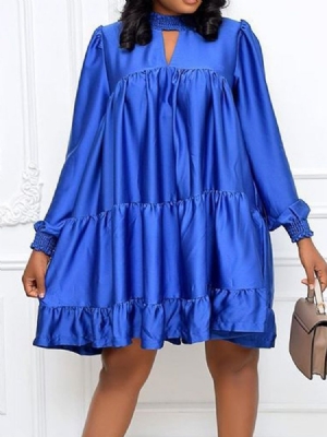 Robe Asymétrique À Col Roulé Et Longueur Au Genou Pour Femmes