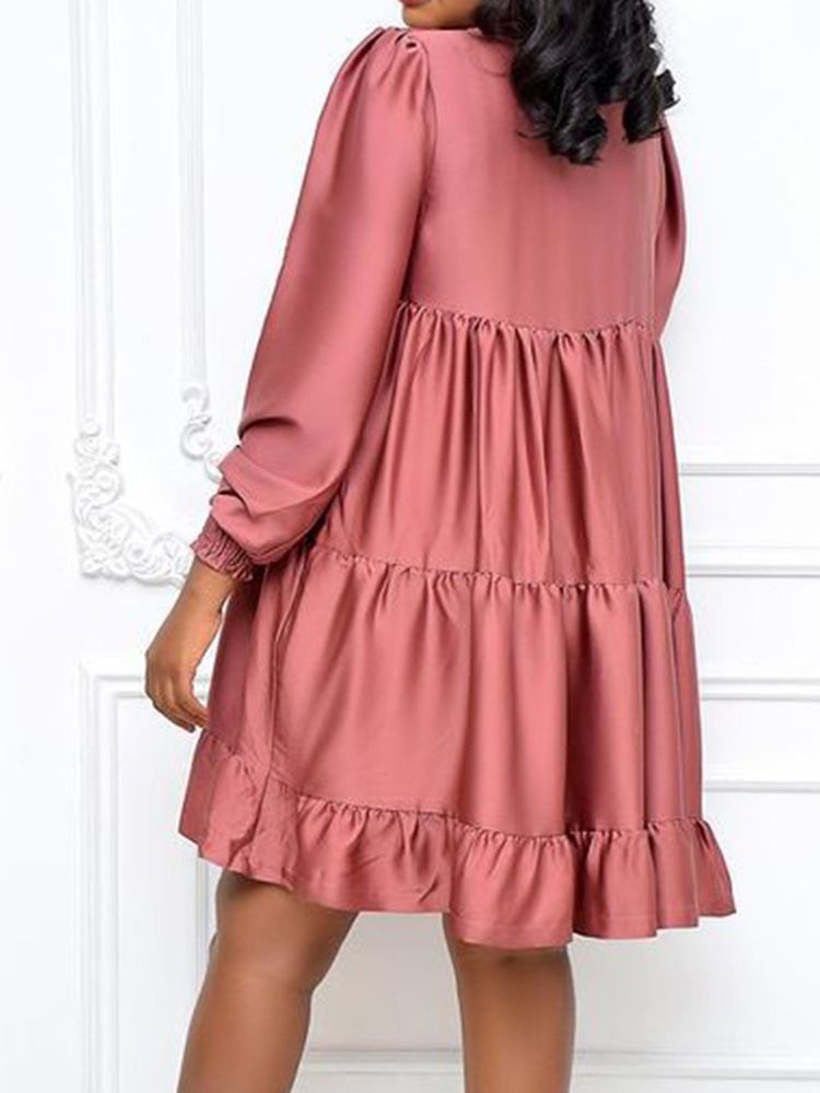 Robe Asymétrique À Col Roulé Et Longueur Au Genou Pour Femmes