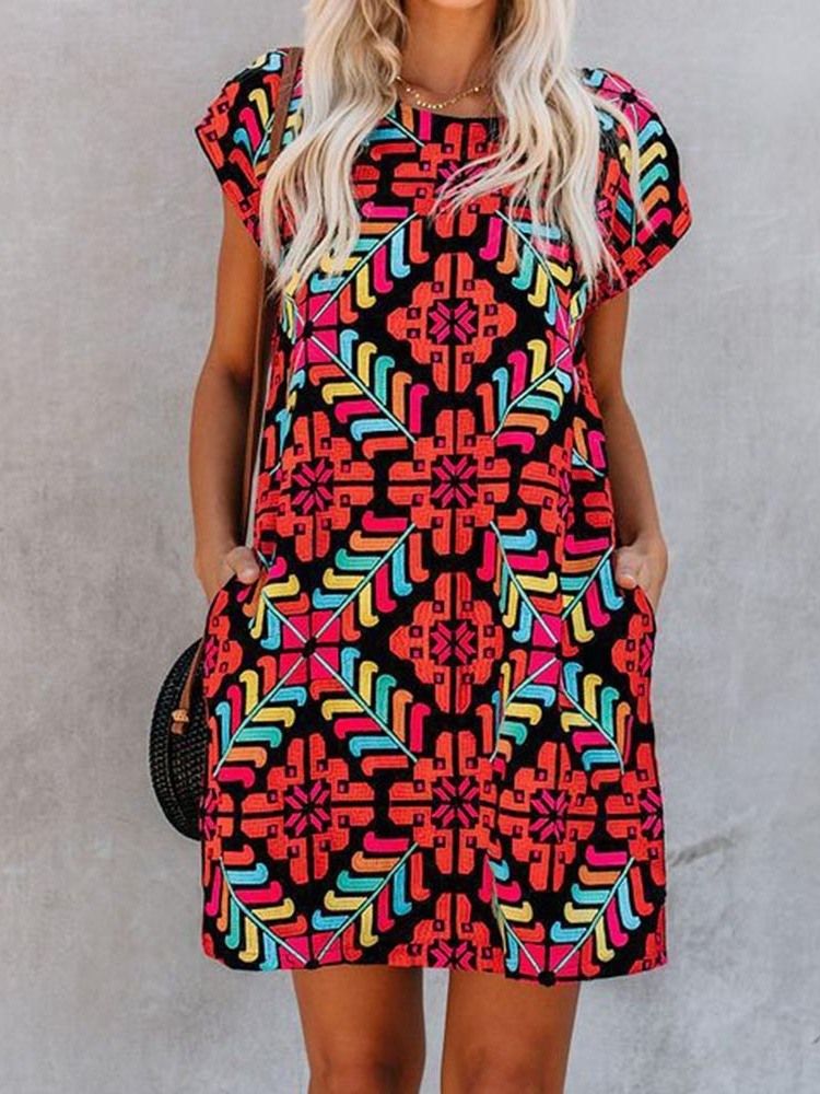 Robe Décontractée À La Mode Africaine Pour Femmes Au-dessus Du Genou