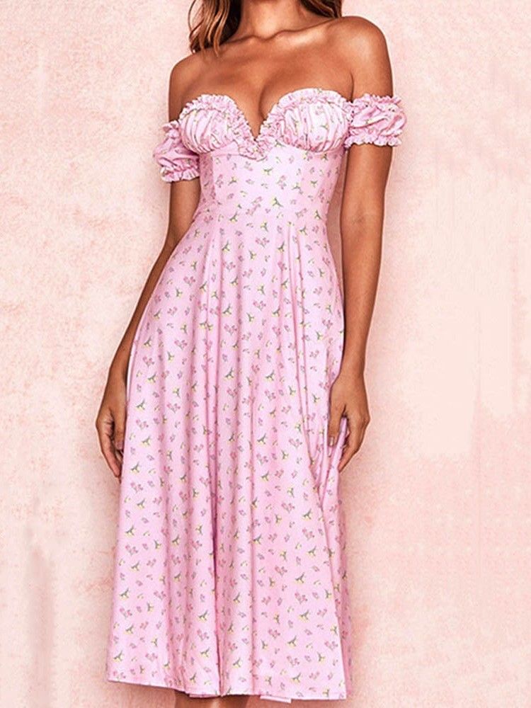 Robe D'été À Manches Courtes Et À Manches Courtes Pour Femmes