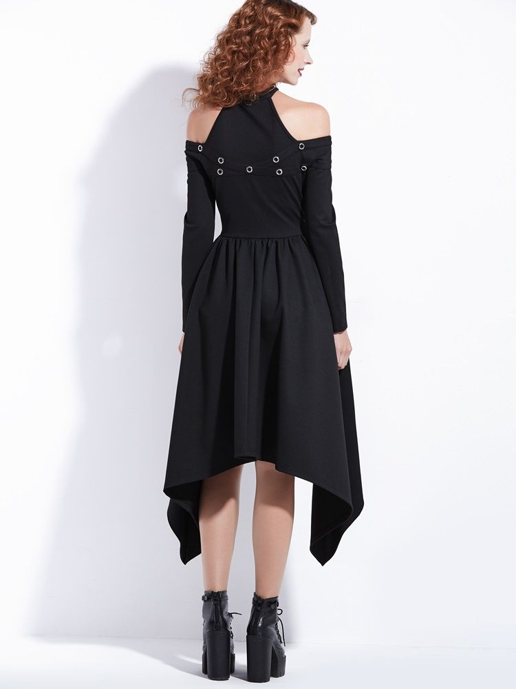 Robe D'halloween Asymétrique À Col Ras Du Cou Pour Femmes