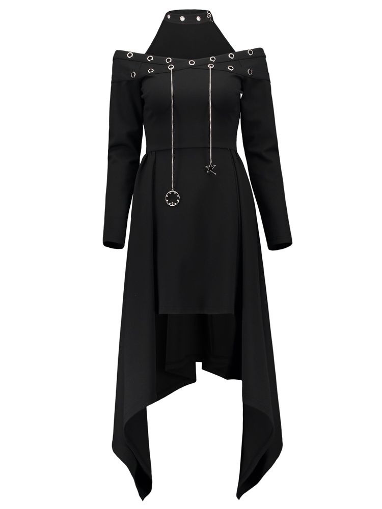 Robe D'halloween Asymétrique À Col Ras Du Cou Pour Femmes