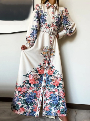 Robe Pour Femme À Boutonnage Simple Et À Manches Longues