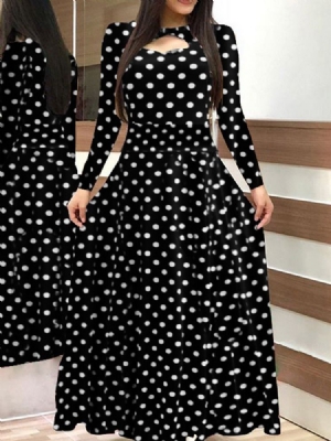 Robe Pour Femme Régulière À Fleurs Et À Manches Longues Imprimées Au Sol