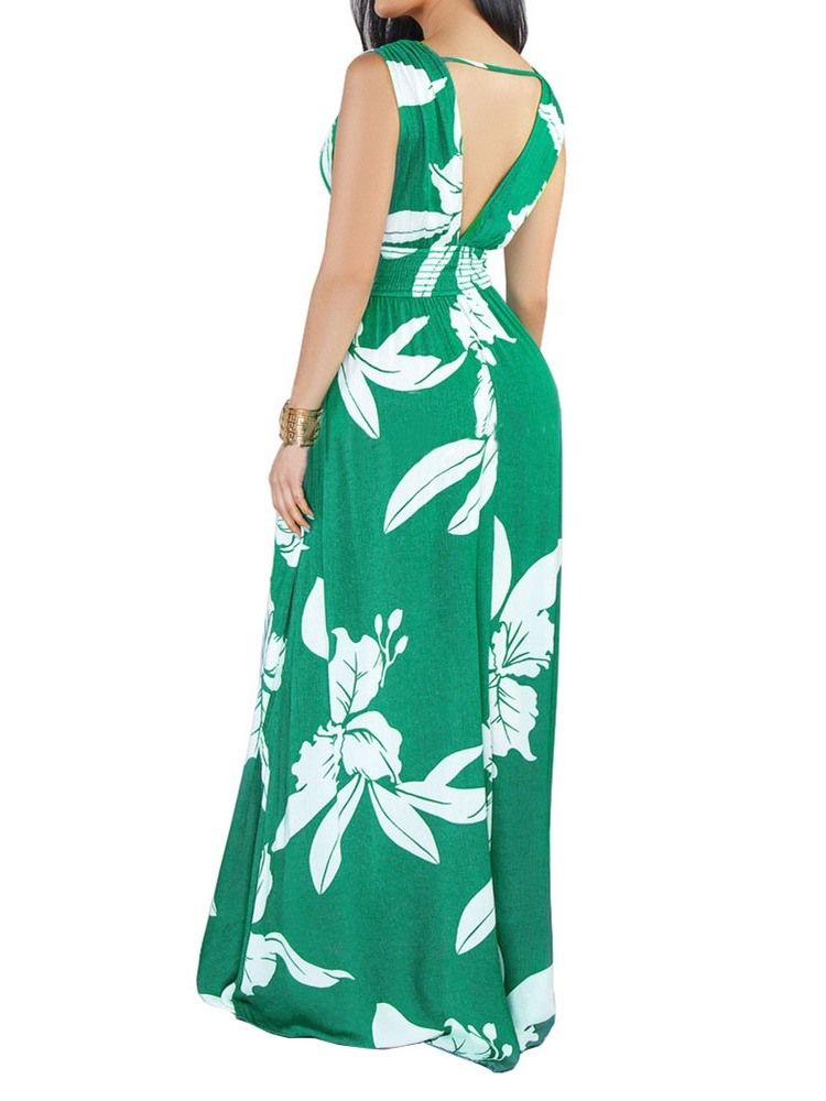 Robe Longue Taille Haute Sans Manches Et Sans Manches Pour Plantes D'expansion Pour Femmes