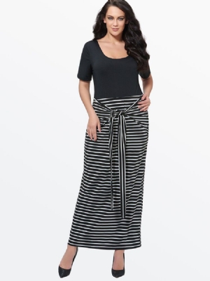 Robe Maxi À Manches Courtes Pour Femmes