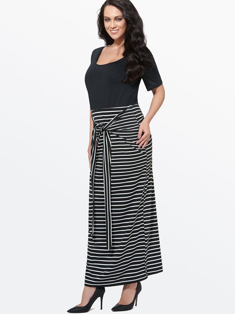 Robe Maxi À Manches Courtes Pour Femmes