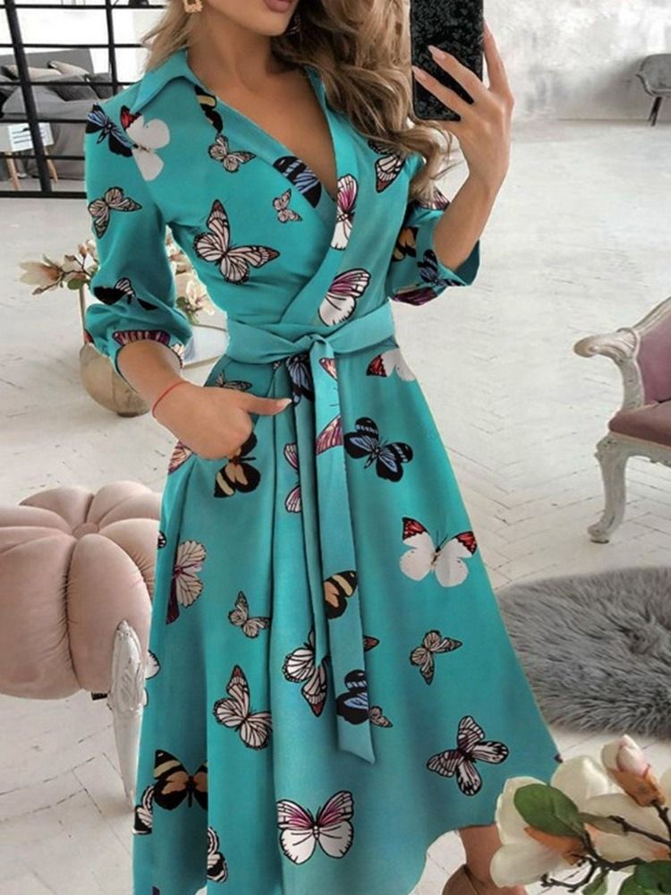 Robe Maxi À Manches Trois-quarts À Manches Trois-quarts Pour Femmes