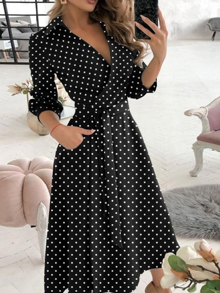 Robe Maxi À Manches Trois-quarts À Manches Trois-quarts Pour Femmes