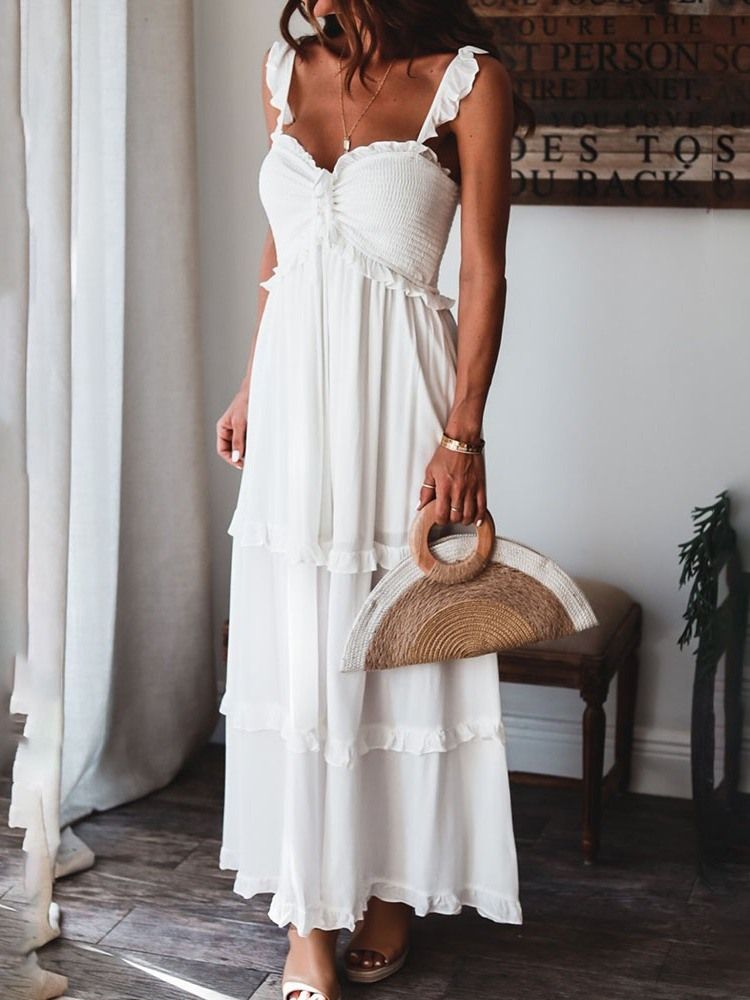 Robe Maxi Sans Manches À Patchwork Pour Femmes Longueur Cheville Robe D'invité De Mariage