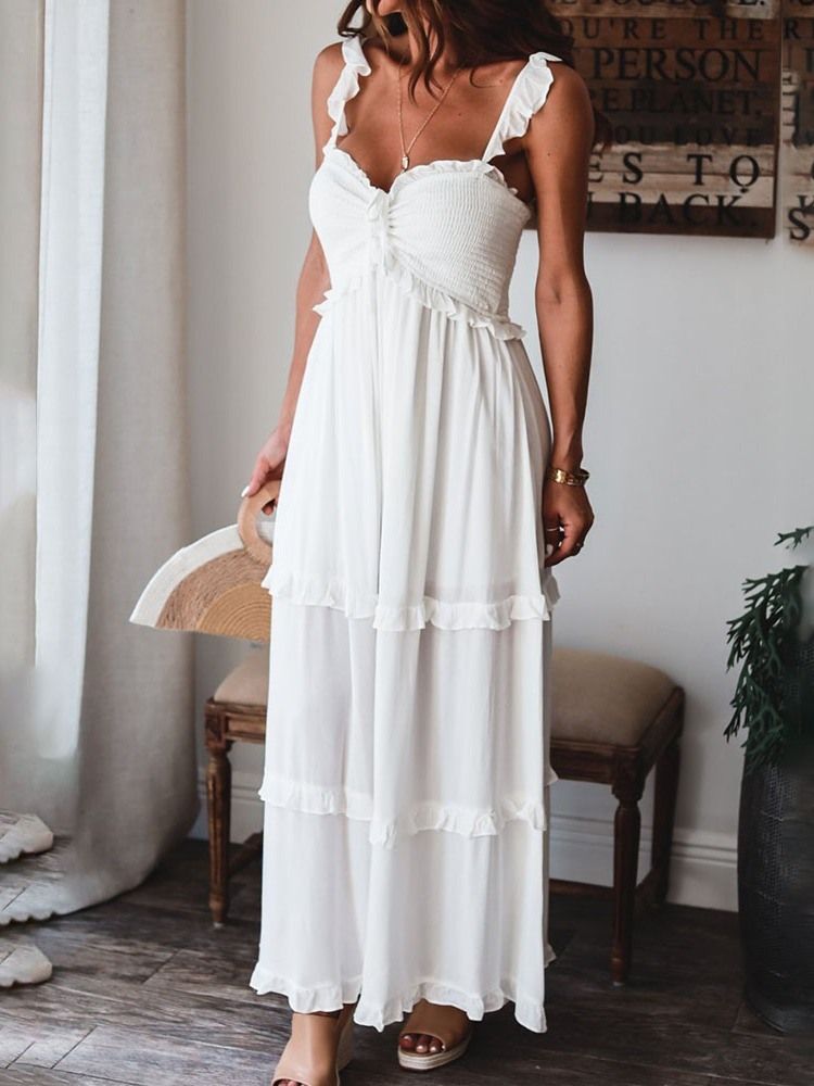 Robe Maxi Sans Manches À Patchwork Pour Femmes Longueur Cheville Robe D'invité De Mariage