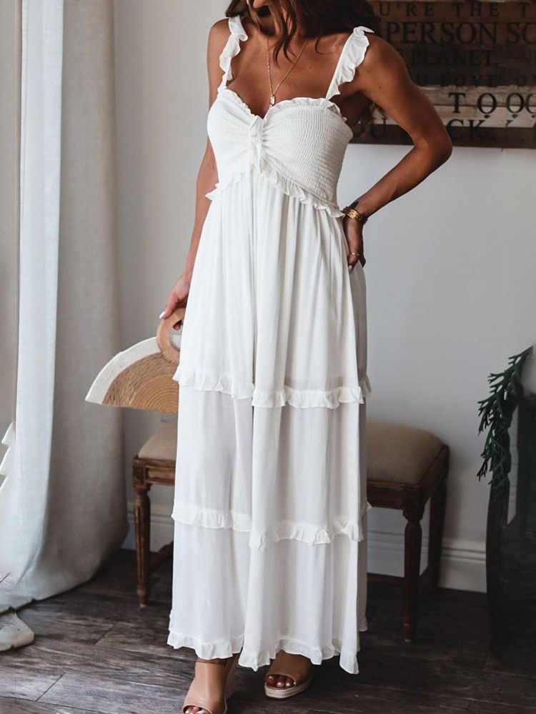 Robe Maxi Sans Manches À Patchwork Pour Femmes Longueur Cheville Robe D'invité De Mariage