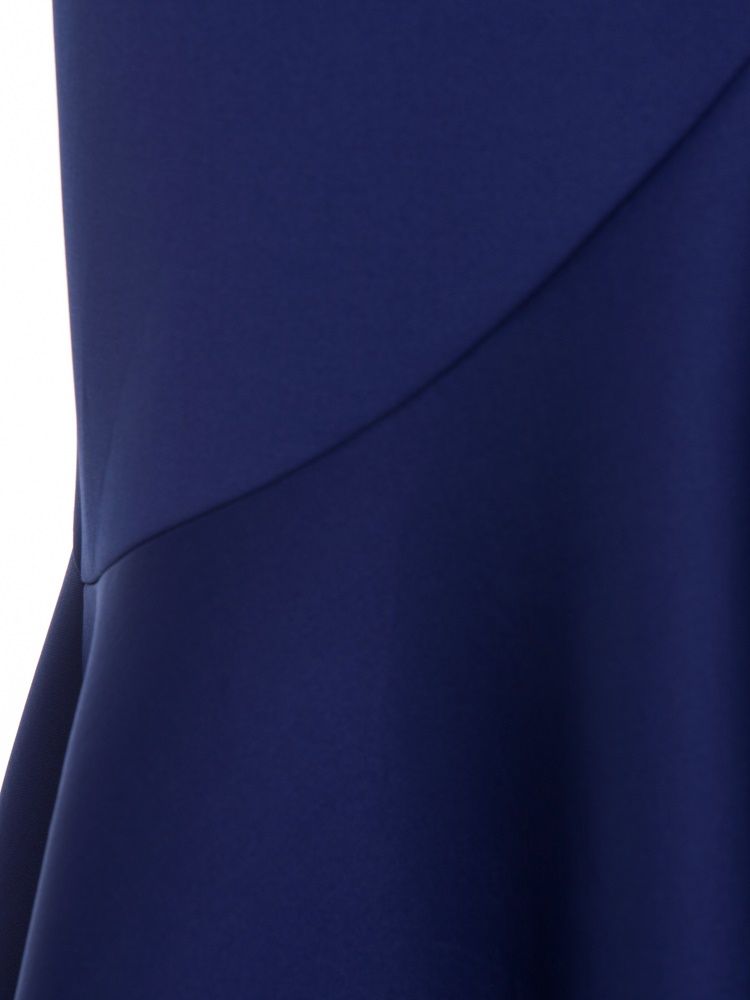 Robe Maxi Unie Eicdress Bleu Royal À Glissière Au Dos Pour Femme