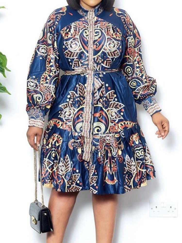 Robe Mi-mollet À Manches Longues Et À Manches Longues Pour Femmes