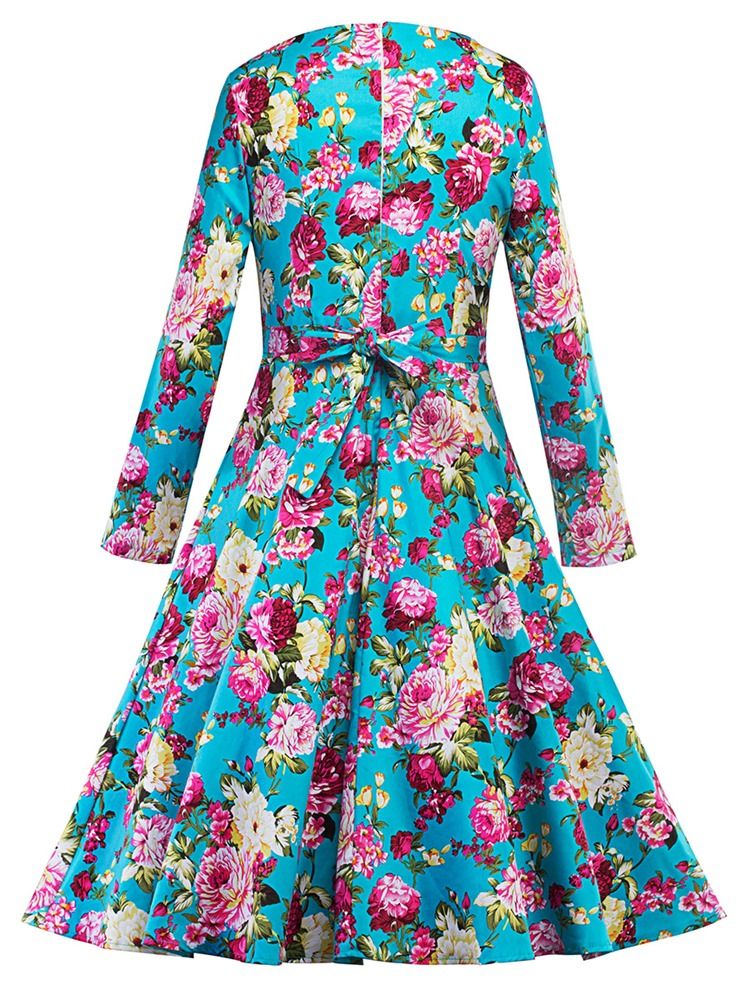 Robe Patineuse À Imprimé Floral Pour Femmes