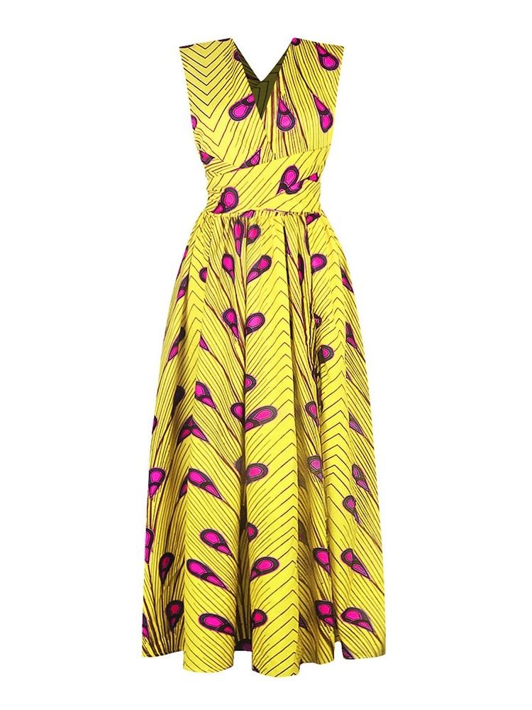 Robe Trapèze À La Mode Africaine Pour Femmes