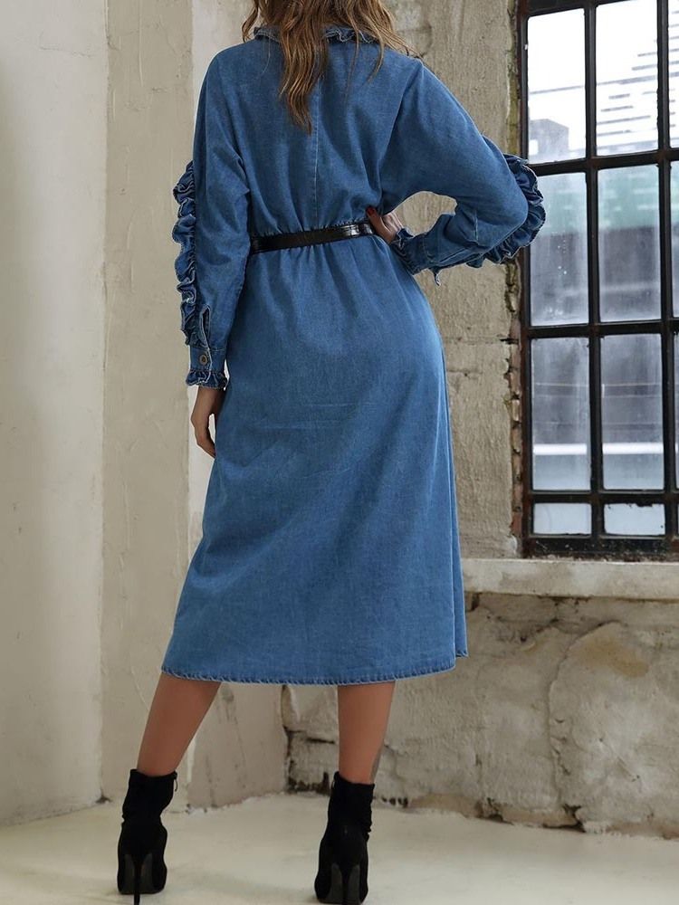 Robe Unie À Manches Longues Et À Manches Longues Pour Femmes