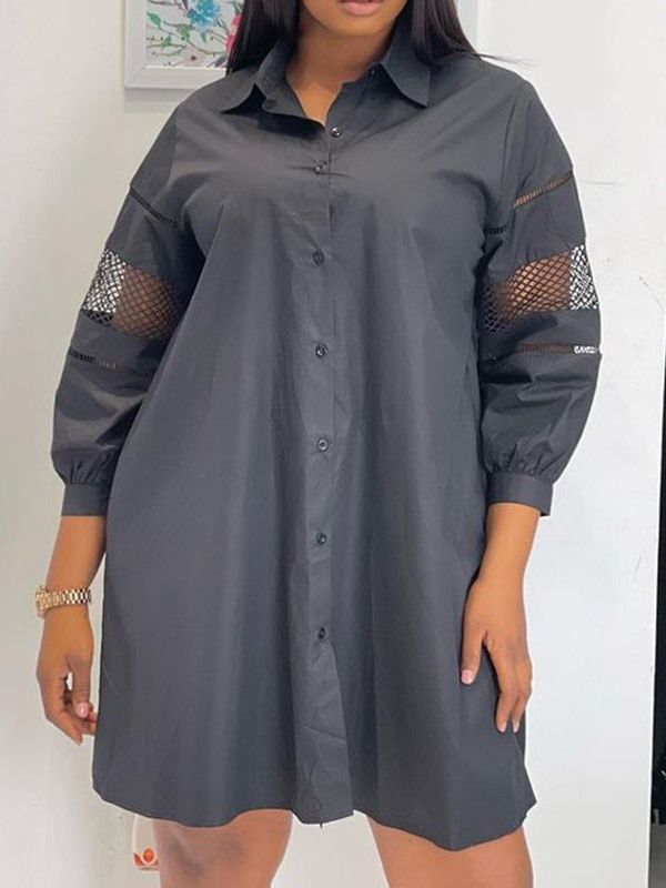 Robe Unie À Manches Longues Et À Manches Longues Pour Femmes