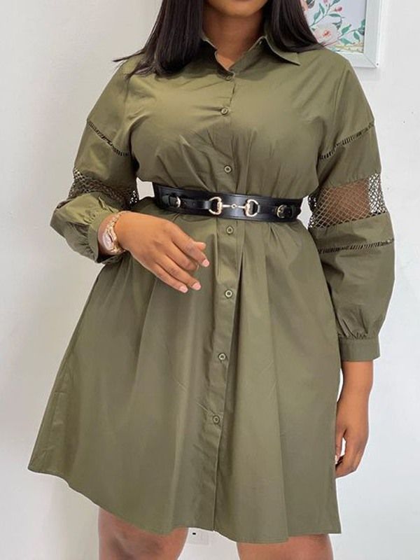 Robe Unie À Manches Longues Et À Manches Longues Pour Femmes