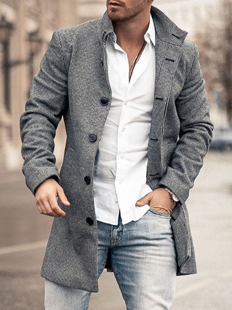 Manteau Simple Boutonnage Ol À Boutonnage Simple Pour Hommes