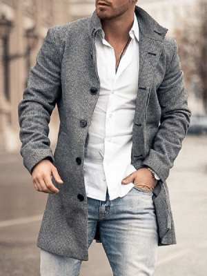 Manteau Simple Boutonnage Ol À Boutonnage Simple Pour Hommes