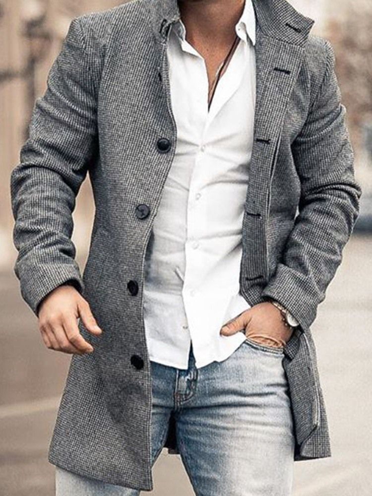 Manteau Simple Boutonnage Ol À Boutonnage Simple Pour Hommes