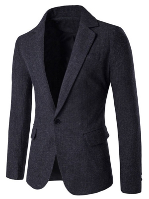 Blazer Angleterre Slim À Revers Cranté Pour Hommes