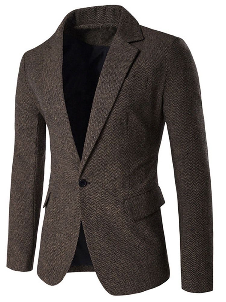 Blazer Angleterre Slim À Revers Cranté Pour Hommes