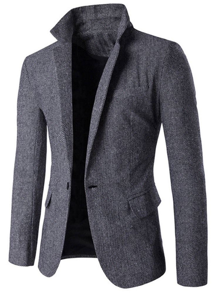 Blazer Angleterre Slim À Revers Cranté Pour Hommes