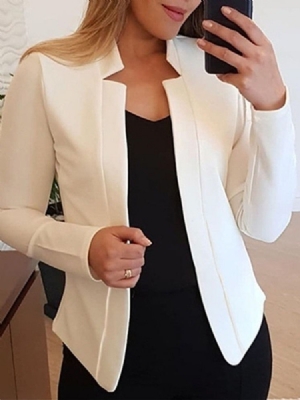 Blazer Décontracté Pour Femmes À Manches Longues Et À Revers Cranté