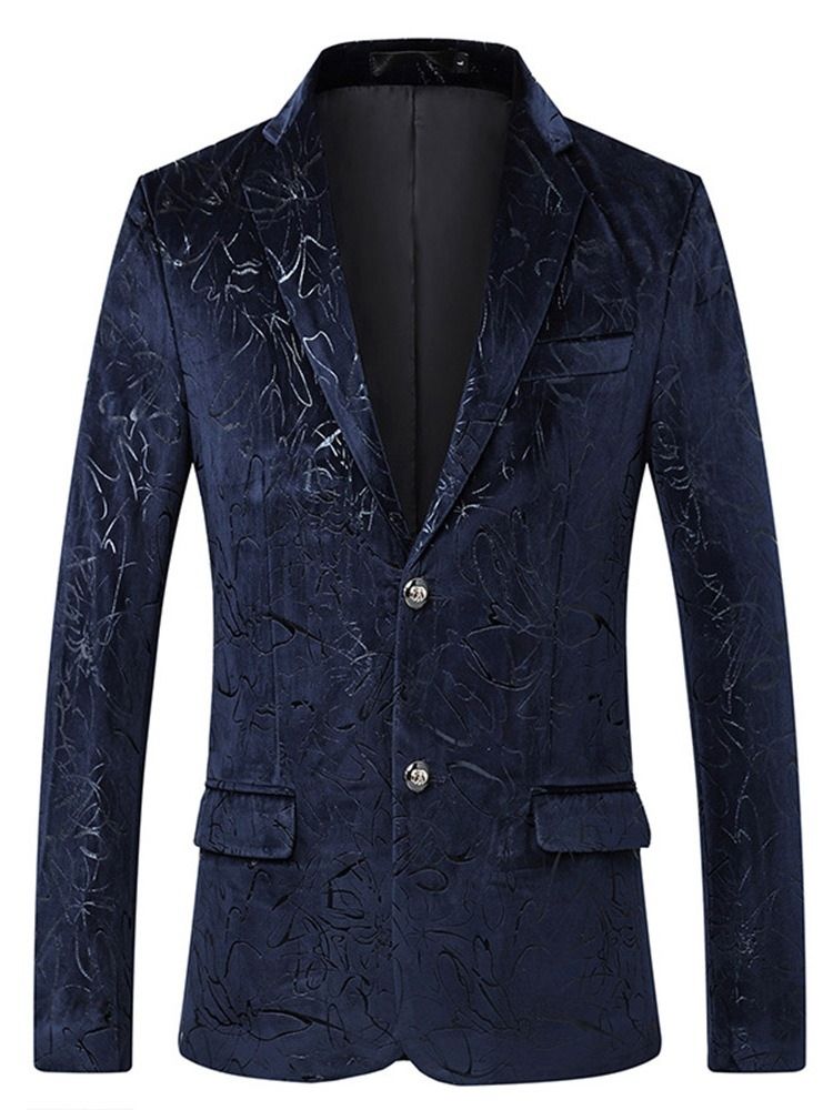 Blazer Décontracté À Fleurs Pour Hommes