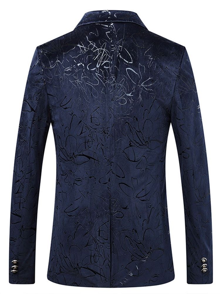 Blazer Décontracté À Fleurs Pour Hommes