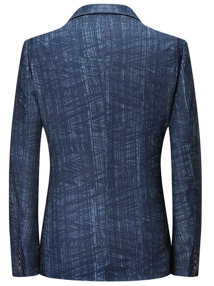 Blazer Pour Hommes Avec Bouton À Revers Cranté Et Bloc De Couleur