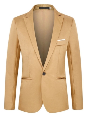 Blazer Pour Hommes À Un Bouton Et Revers Cranté