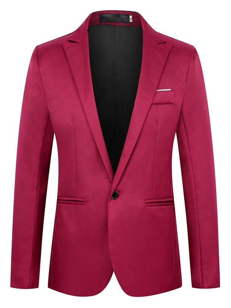 Blazer Pour Hommes À Un Bouton Et Revers Cranté