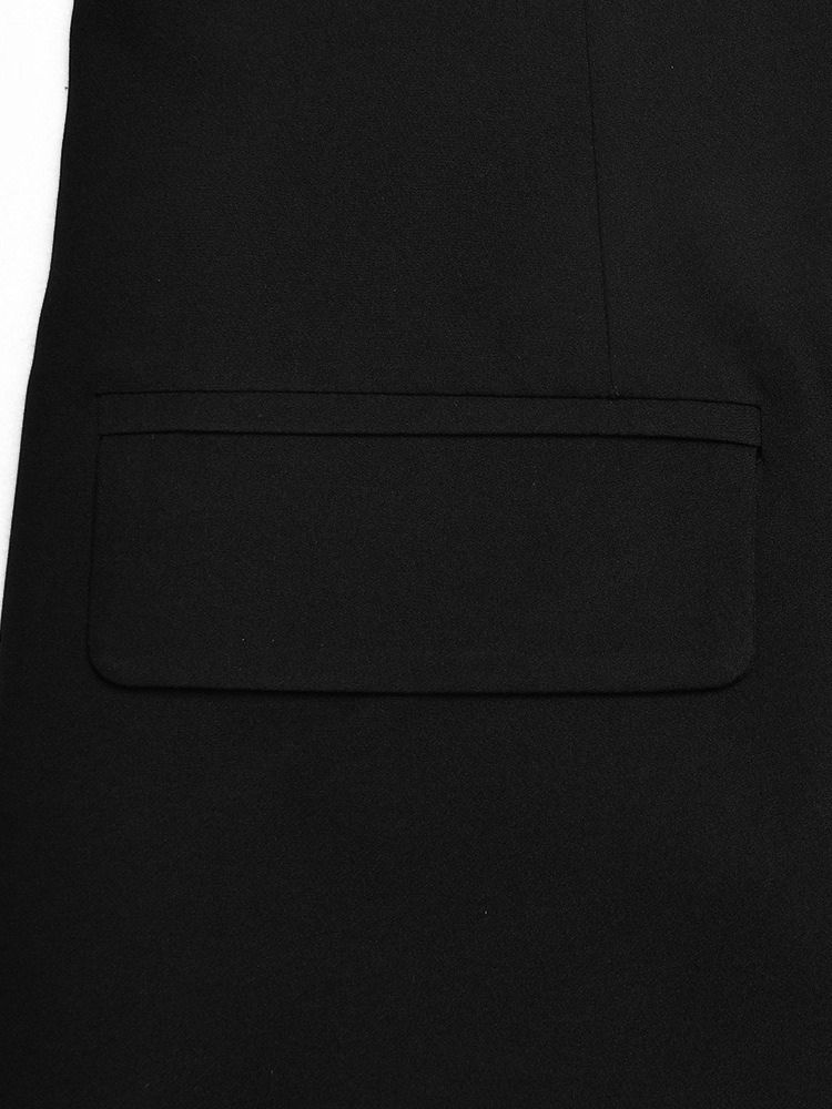 Blazer À Lacets À Manches Longues Uni Automne Décontracté Pour Femmes