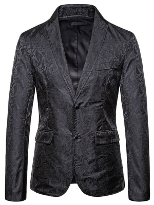 Blazer De Loisirs Décontracté Pour Hommes En Patchwork Mince